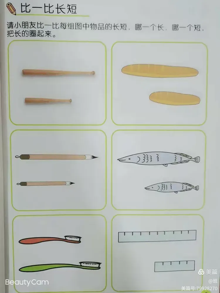 小班数学《比较长短》——新幼空中课堂
